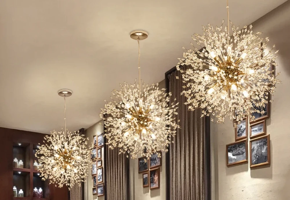 globe crystal chandelier